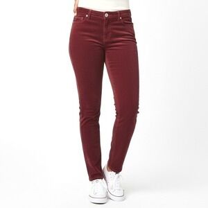 Buffalo David‎ Bitton Corduroy Jeans 8/29 Red Skinny Mid-Rise Versatile Retro